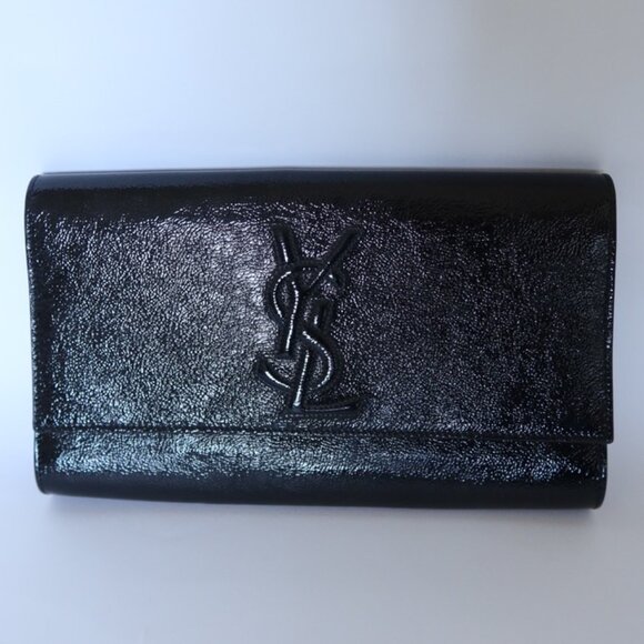 YSL Patent Belle Du Jour Clutch - Picture 1 of 3